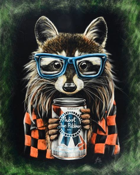 hipster raccoon in 2020 | Hipster art, Animal drawings, Art