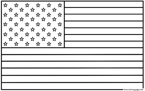 American Flag Coloring page Printable