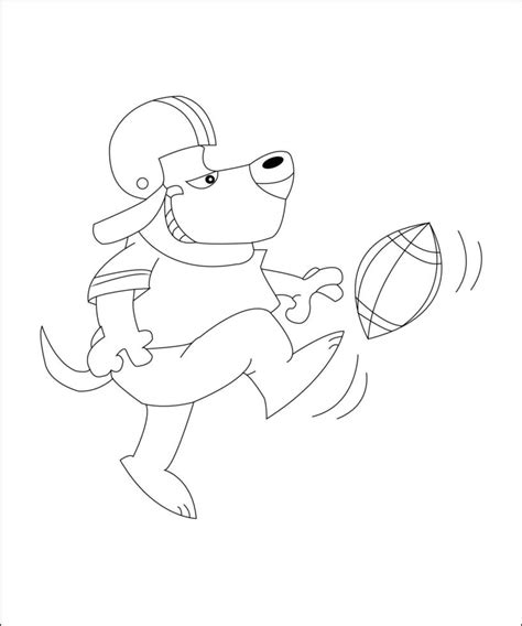 funny dog playing football, vector illustration, for kids and adult 22122048 Vector Art at Vecteezy