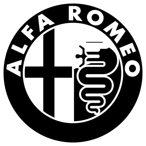 Alfa Romeo Logo Black and White (1) – Brands Logos