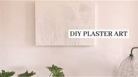 DIY PLASTER ART | How to Make a Minimalist Textured Canvas ♡ - YouTube