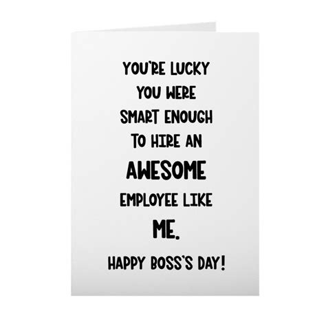 Boss Card Funny Boss's Day Funny Boss Appreciation Day | Etsy