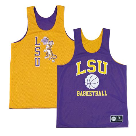 LSU Tigers 19Nine Basketball Dunking Tiger Reversible Mesh Practice Je — Bengals & Bandits