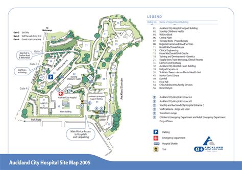 Auckland City Hospital Site Map 2005 - Auckland Hospital Auckland New Zealand • mappery