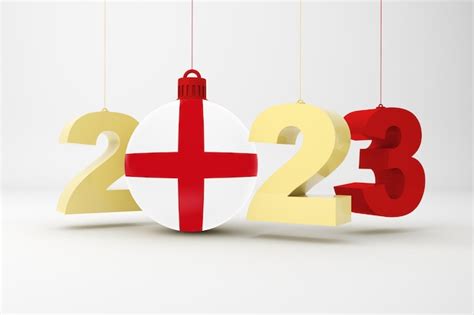 Premium Photo | 2023 year with england flag