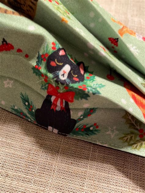 Christmas cats 3 layer face mask | Etsy