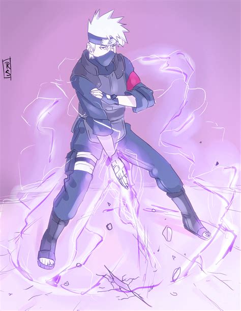 Kakashi Purple Lightning Wallpaper