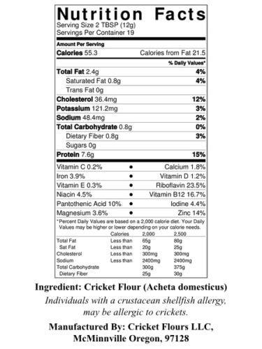 Cricket Flours 100% Pure Cricket Flour - Bug Vivant