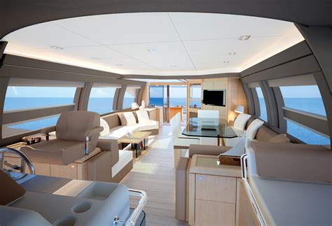 Luxurious interior aboard Ferretti 690 yacht - Photo credit Ferretti ...