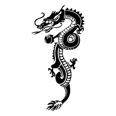 Red Dragon Logo Black and White – Brands Logos