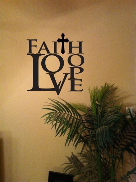 Faith Hope Love Vinyl Wall Art Decal by designstudiosigns on Etsy