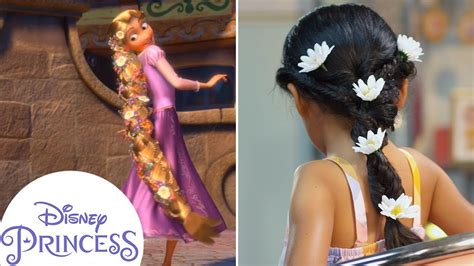 Rapunzel Inspired Hair Tutorial | Disney Princess - YouTube