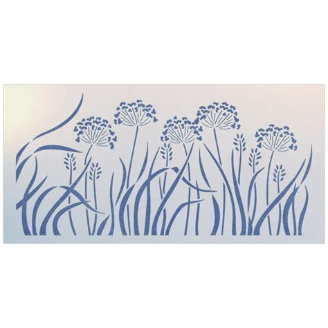 Amazon.com: Wildflower Garden Border Stencil - The Artful Stencil: Handmade