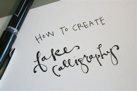 How to Write Calligraphy with a Normal Pen