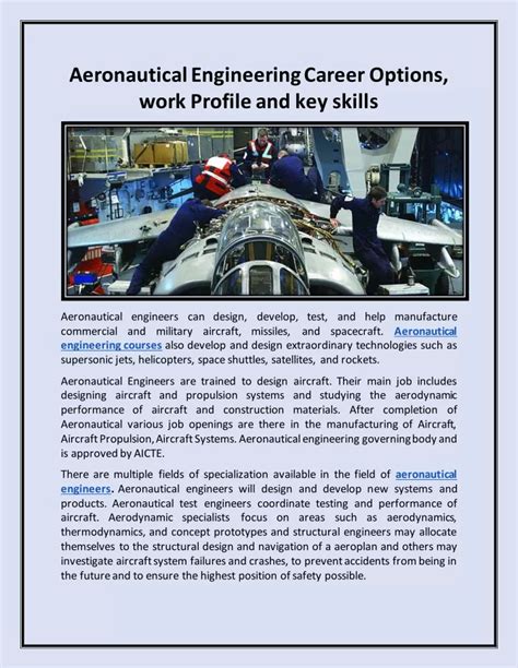 PPT - Aeronautical Engineering Career Options, work Profile and key skills PowerPoint ...