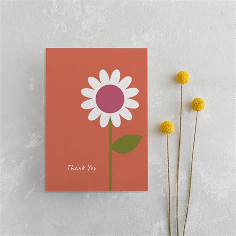 Flower Thank You Card Pack Five Cards By Sweet Dimple