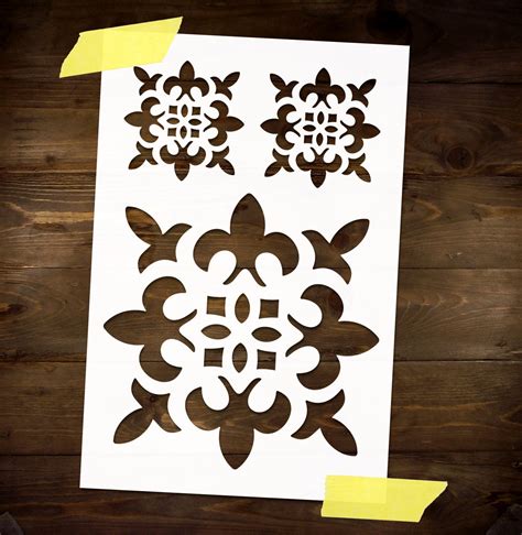 Oriental Pattern Reusable DIY Craft Mylar Big Size Stencil | Etsy