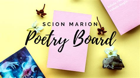 Poetry Board - SCION MARION