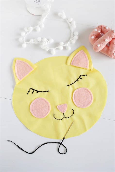 Cat Face Pillow DIY! - A Beautiful Mess