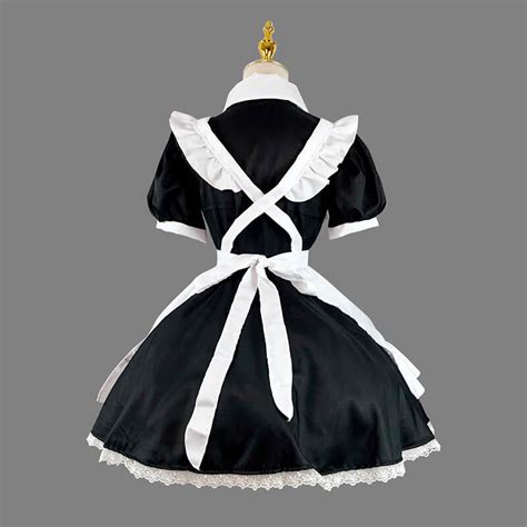 Maid Short Dress Puff Sleeve Maidcore - Aesthetic Shop