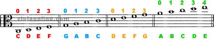 Viola Online - Fingering Chart