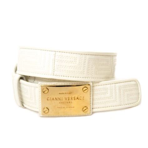 Gianni Versace Couture White Patent Belt - size 95 Labellov Buy and ...