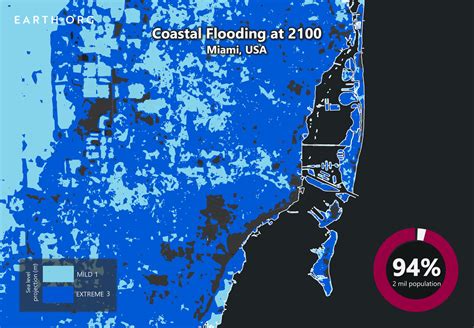 Sea Level Rise Projection Map - Miami | Earth.Org - Past | Present | Future