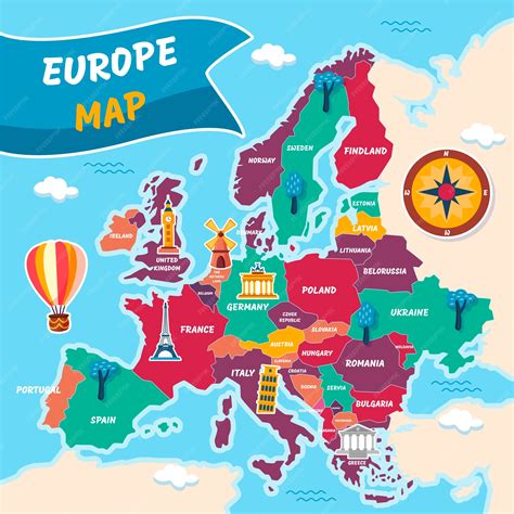 Map Of Europe Countries Only