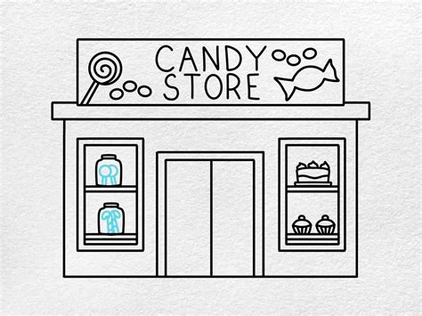 Candy Shop Drawing - HelloArtsy