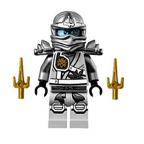 LEGO Ninjago Minifigure - Zane Titanium Ninja with Gold Sai weapons (70748) - Walmart.com ...