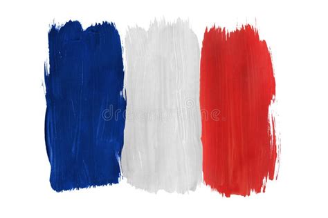 Painted French Flag Isolated Stock Image - Image of blue, state: 119017039