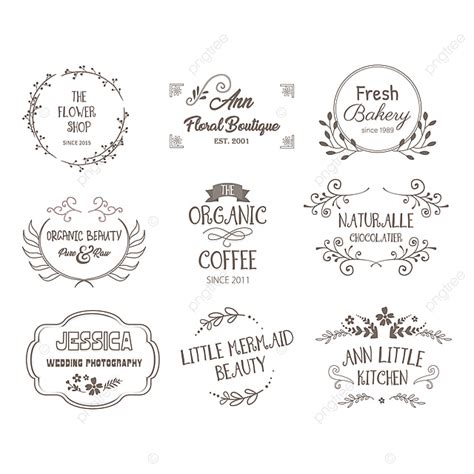 Hand Drawn Set Vector Hd PNG Images, Hand Drawn Logo Set Design, Company, Art, Design PNG Image ...