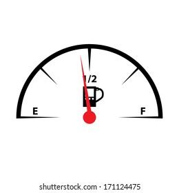 Fuel Gauge Icon Vector Stock Vector (Royalty Free) 171124475 | Shutterstock