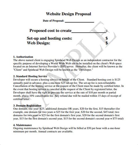 Website Proposal Template | Word Doc | PDF - Bonsai