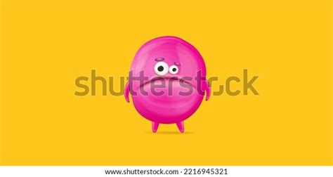 Vector Cartoon Funny Pink Alien Monster Stock Vector (Royalty Free) 2216945321 | Shutterstock