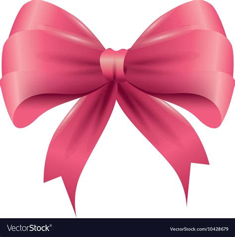 Ribbon bow pink Royalty Free Vector Image - VectorStock