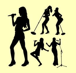 Singing Silhouette Vector Images (over 8,700)