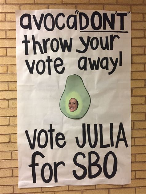 Funny SBO student government poster. These where hilarious and a huge hit.… | Student council ...