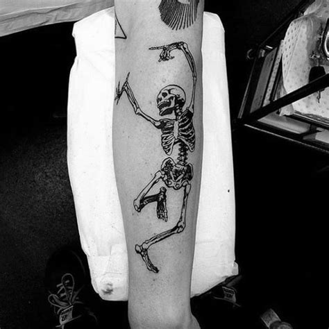 50 Dancing Skeleton Tattoo Ideas For Men - Moving Bone Designs