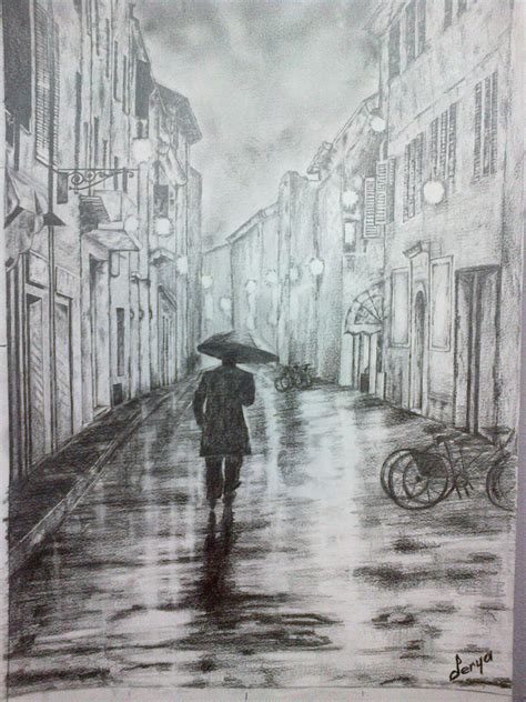 Rainy Day Drawing at PaintingValley.com | Explore collection of Rainy ...