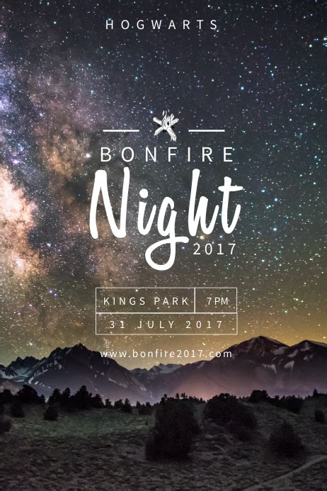 Bonfire Night Poster Template | PosterMyWall