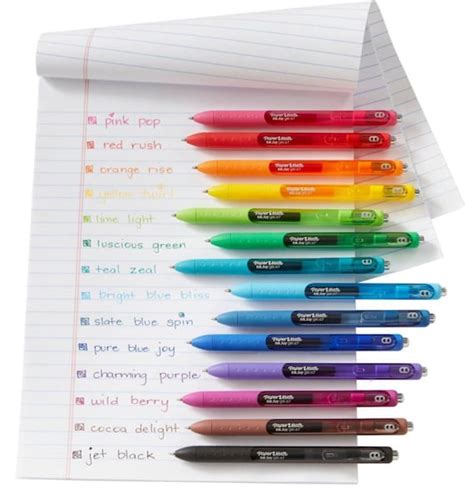 Paper Mate InkJoy Gel Pens in 14 different colors