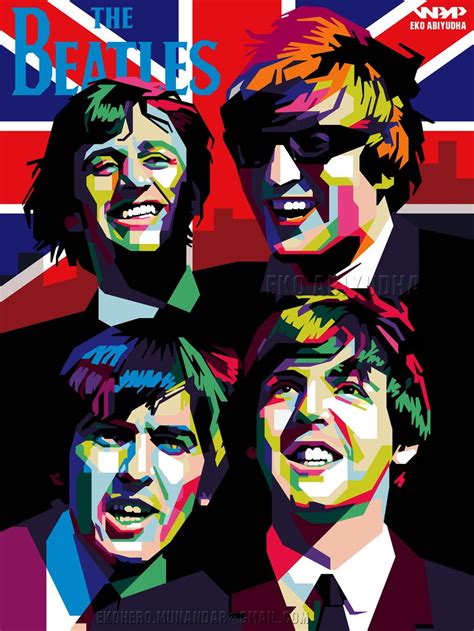 The Beatles in WPAP by ekoabiyudha on DeviantArt | Beatles pop art ...