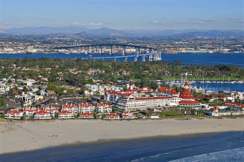 Aerial of Coronado Beach - San Diego Travel Blog