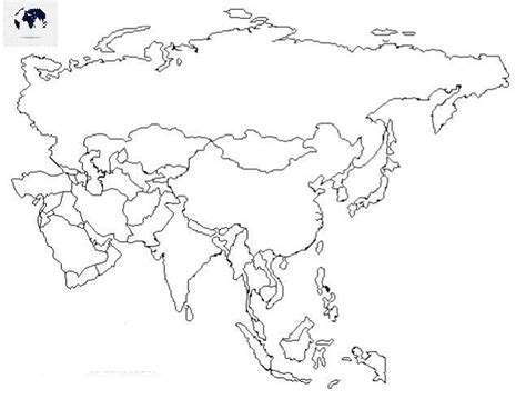 Printable Blank Asia Map – Outline, Transparent, PNG Map - Blank World ...