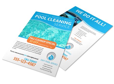 Pool Cleaning Fall Cleanup Flyer Template | MyCreativeShop