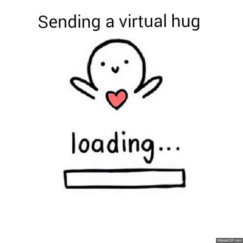 Virtual hug on Make A Gif