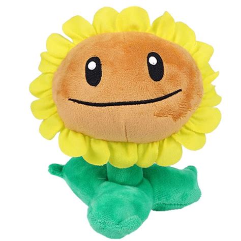 JHESAO 8" Sunflower Plants and Zombies vs Plush Zombies Toys PVZ Plushies 1 2 Stuffed Soft Doll ...