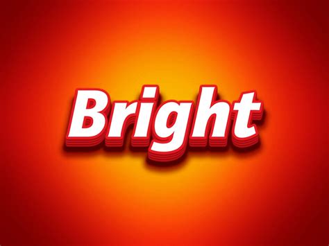 Free Bright Photoshop Text Effect (PSD)