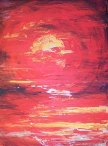 RED SKY Cloud Painting, Sunset Painting, Acrylic Painting Canvas, Decal Wall Art, Wall Murals ...